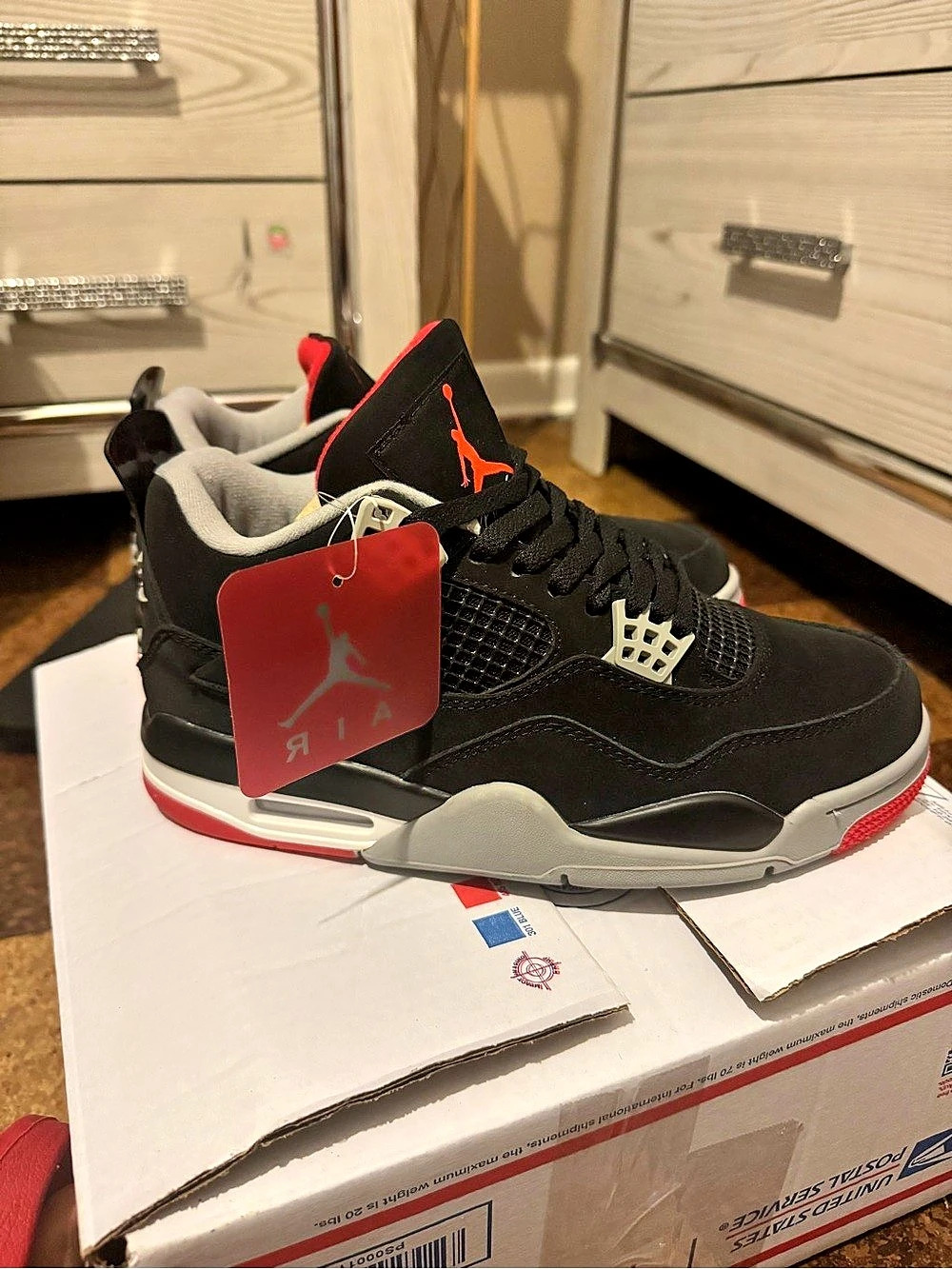 Jordan Air Jordan 4 Retro 'Bred Reimagined' Black & Red Sneakers